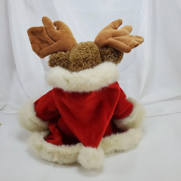 Boyds Bears "Irwin Mooseltoe" #917296 Christmas moose Santa w/Coat 12" Plush - Picture 11 of 14